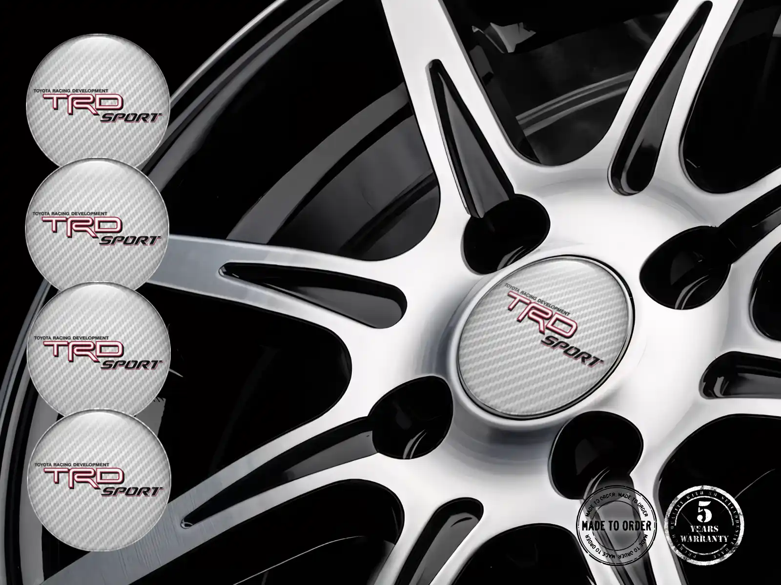 Toyota TRD Wheel Emblem Edition Silicone Stickers for Cars